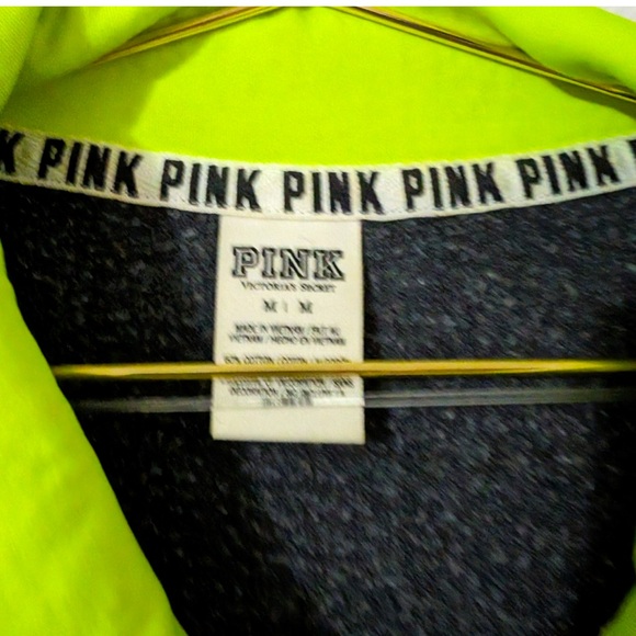Victoria's Secret PINK Women's Grey 1/4 Zip Sweatshirt Size Medium - Picture 2 of 3